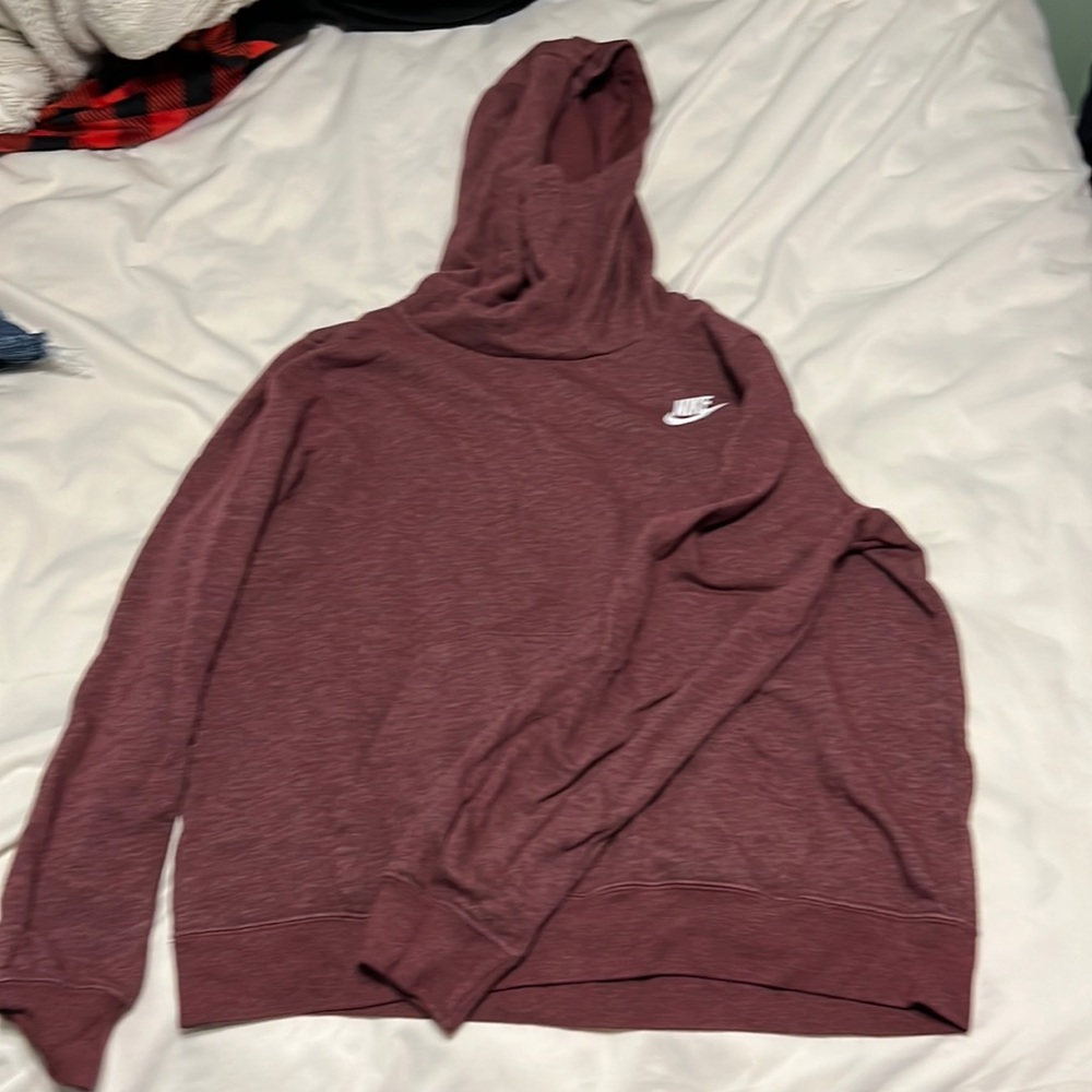 Nike hoodie, size large, maroon